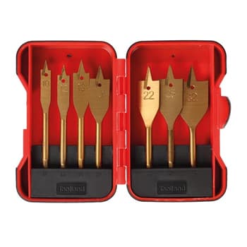 Conjunto de Brocas Planas para Madeira 7 Peças