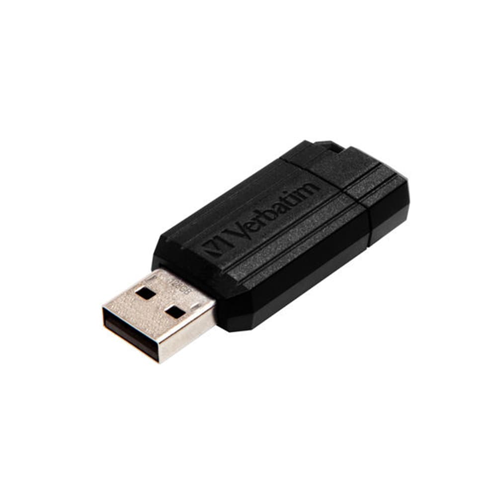 Pen Drive USB-A 2.0 128GB VERBATIM PINSTRIPE Preto