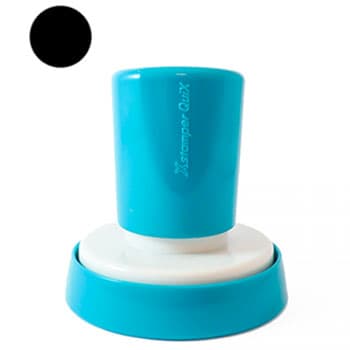 Carimbo Redondo 45mm Preto Xstamper Quix Q63B 1un